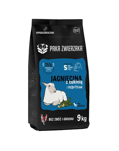 PAKA ZWIERZAKA Seventh Heaven Trockenfutter mit Lammfleisch und Zucchini S 9kg