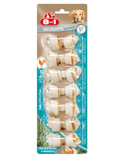 8IN1 Dental Delights Bones XS 2x7 St.