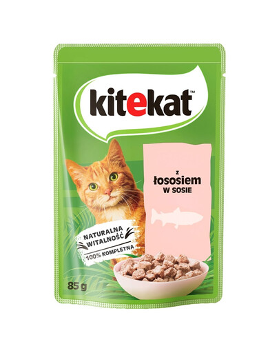 KITEKAT 85 g : Lachs in Soße  für adulte Katzen