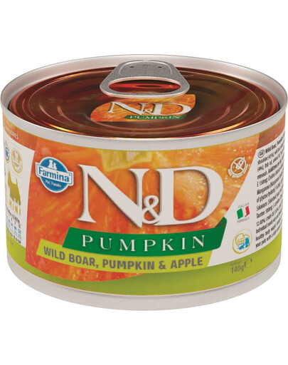 FARMINA N&D Wildschwein, Kürbis & Apfel Adult Nassfutter Mini 140 g