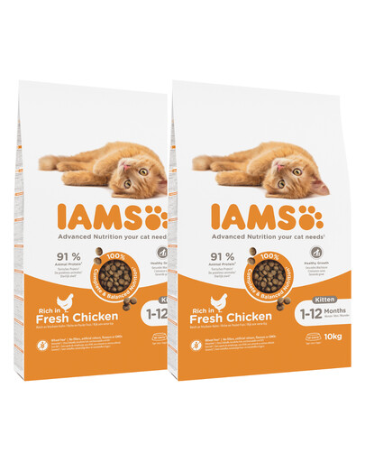 IAMS for Vitality für Kätzchen mit Huhn 20 kg (2 x 10 kg)