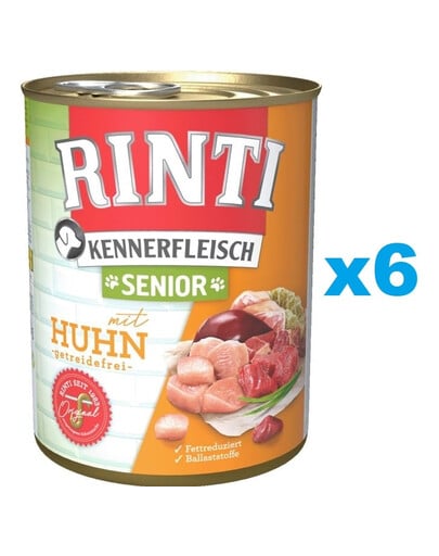 RINTI Kennerfleisch Senior 6x400g mit Huhn für ältere Hunde