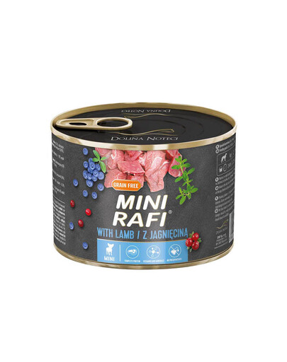 RAFI Mini Nassfutter mit Lammfleisch für adulte kleine Hunde getreidefrei 185g