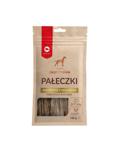 MACED Super Premium Hundekau-Sticks aus Schweinefleisch 100g