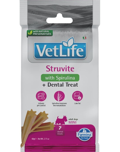 Vet Life Dental Treat Struvite Mini 60 g (7 szt) przysmak dentystyczny dla psów ras małych