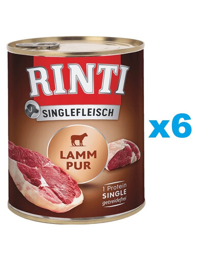 RINTI Singlefleisch Lamb Pure monobiałkowa jagnięcina 6x800 g