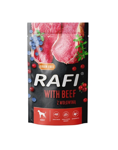 RAFI z wołowiną, borówką i żurawiną dla psa 500 g