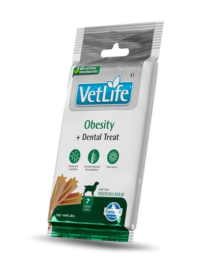 FARMINA Vet Life Dental Treat Obesity Medium/Maxi 100 g Zahnpflege-Leckerli für mittelgroße und große Hunde