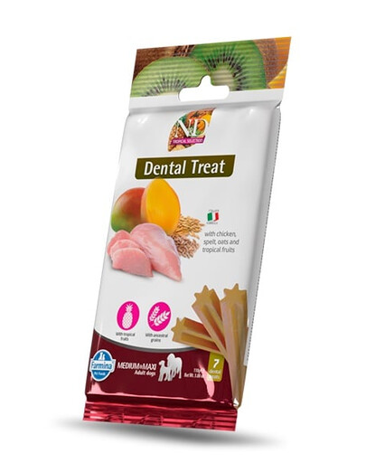 FARMINA N&D Tropical Selection Dental Treat Chicken Medium/Maxi 100 g dental snack für mittelgroße und große Hunde
