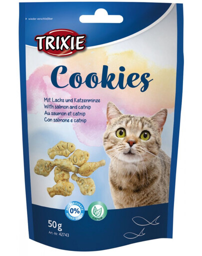 Ciasteczka z łososiem i kocimiętką, 50g