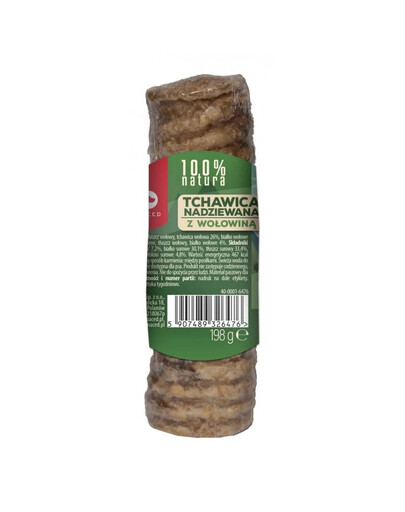 MACED 100 % Natura Tchawica Mała Nadziewana z wołowiną dla psa 120 g