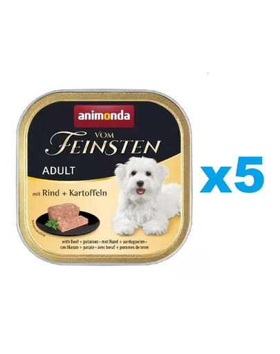 ANIMONDA Vom Feinsten Menue zestaw z wołowiną i ziemniakami 5 x 150 g