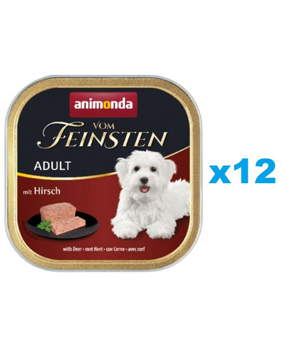 ANIMONDA Vom Feinsten Nassfutter mit Hirsch für adulte Hunde 12x150 g