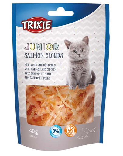 Przysmak Junior Salmon Clouds chmurki z łososiem 40 g