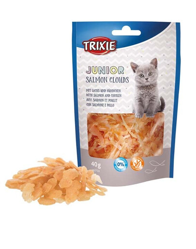 Przysmak Junior Salmon Clouds chmurki z łososiem 40 g