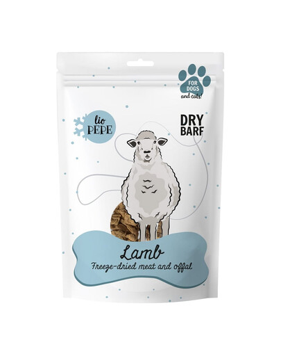 PAKA ZWIERZAKA PEPE Freeze-dried gefriergetrocknete Snacks Lammlunge für alle Hunde 30g