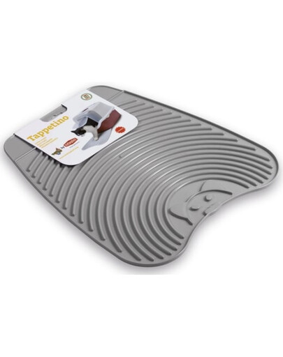 STEFANPLAST CLEANER hellgraue Fußmatte für Katzentoiletten 37 x 34 cm