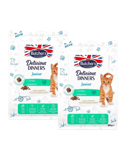 BUTCHER'S Functional Cat Kitten dla kociąt z indykiem 2x800 g