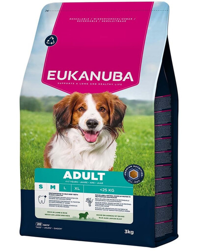 Adult Small Medium Breeds Lamb Rice 3 kg sucha karma dla psów małych i średnich ras bogata w jagnięcinę i ryż