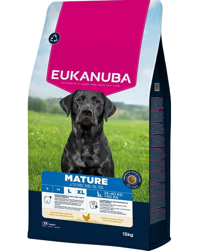 Mature Large Breeds Chicken 15 kg sucha karma dla dojrzałych psów dużych ras bogata w świeżego kurczaka