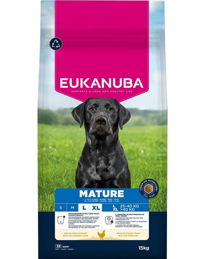 Mature Large Breeds Chicken 15 kg sucha karma dla dojrzałych psów dużych ras bogata w świeżego kurczaka