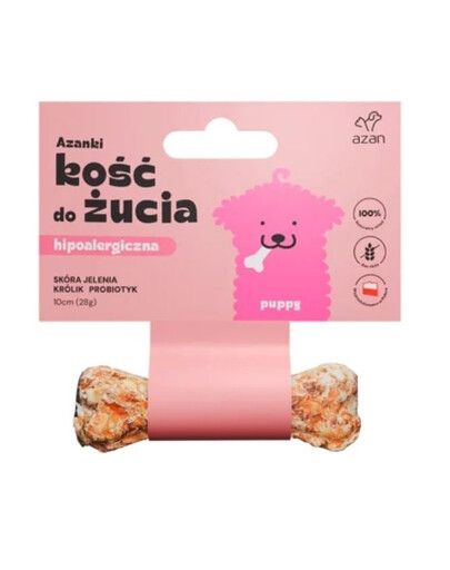 Kość ze skóry jelenia dla szczeniaka Puppy 10cm
