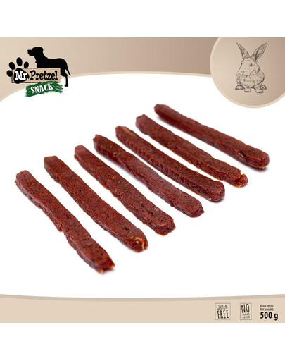 Paski z królika 500 g przysmak dla psa
