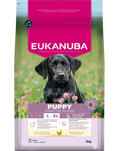 Puppy Large Breeds Chicken 3 kg sucha karma dla szczeniąt dużych ras bogata w świeżego kurczaka