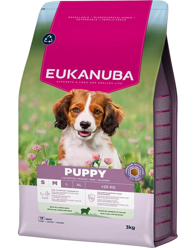 Puppy Small Medium Breeds Lamb Rice 3 kg sucha karma dla szczeniąt ras małych i średnich bogata w jagnięcinę i ryż