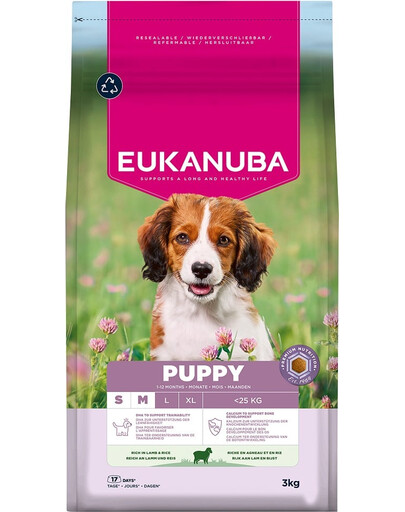 Puppy Small Medium Breeds Lamb Rice 3 kg sucha karma dla szczeniąt ras małych i średnich bogata w jagnięcinę i ryż