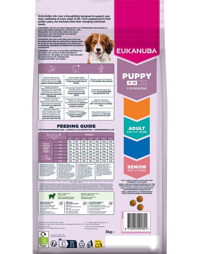Puppy Small Medium Breeds Lamb Rice 3 kg sucha karma dla szczeniąt ras małych i średnich bogata w jagnięcinę i ryż