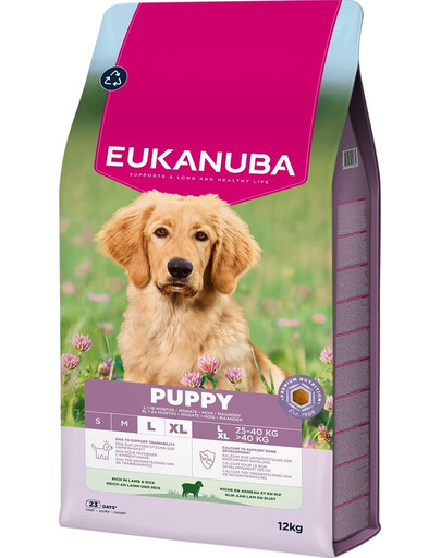 Puppy Large Breeds Lamb Rice 12 kg sucha karma dla szczeniąt ras dużych bogata w jagnięcinę i ryż