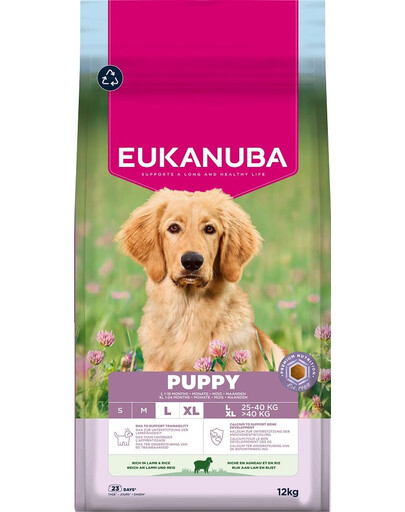 Puppy Large Breeds Lamb Rice 12 kg sucha karma dla szczeniąt ras dużych bogata w jagnięcinę i ryż
