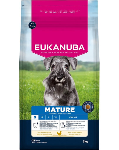 Mature Small Breeds Chicken 3 kg sucha karma dla dojrzałych psów małych ras bogata w świeżego kurczaka