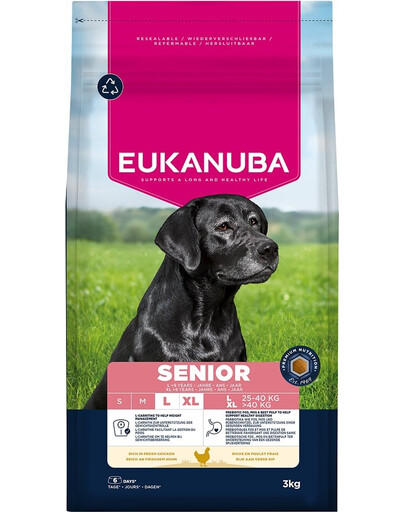 Senior Large Breeds Chicken 3 kg sucha karma dla starszych psów ras dużych bogata w świeżego kurczaka