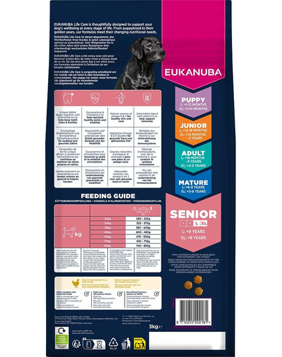 Senior Large Breeds Chicken 3 kg sucha karma dla starszych psów ras dużych bogata w świeżego kurczaka