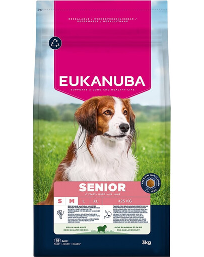 Senior Small Medium Breeds Lamb Rice 3 kg sucha karma dla starszych psów małych i średnich ras bogata w jagnięcinę i ryż