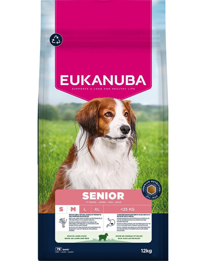 Senior Small Medium Breeds Lamb Rice 12 kg sucha karma dla starszych psów małych i średnich ras bogata w jagnięcinę i ryż