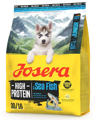 JOSERA High Protein Junior Sea Fish hochproteinierte Nahrung für Welpen 900g