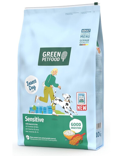 GREEN PETFOOD InsectDog Sensitive 10kg dla wrażliwych psów z owadami i ryżem