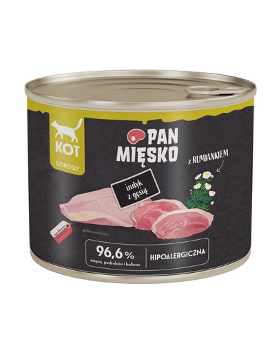 PAN MIĘSKO Nassfutter Pute mit Gans für Katzen 200 g