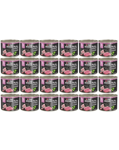 PAN MIĘSKO Nassfutter mit Huhn und Kalbfleisch für Kätzchen 24x200 g