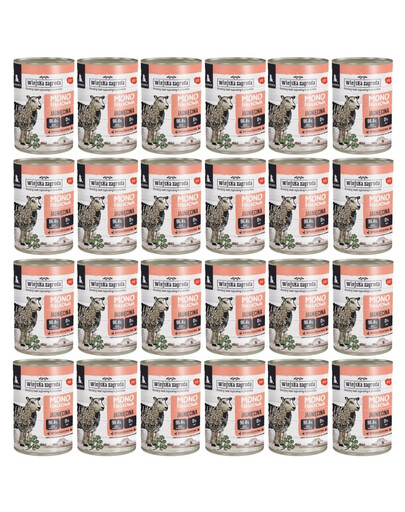WIEJSKA ZAGRODA Nassfutter mit Lamm Monoprotein für Welpen getreidefrei 24x400 g