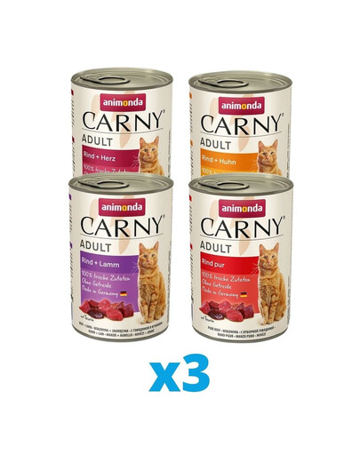 ANIMONDA Carny mix smaków 12 x 400 g