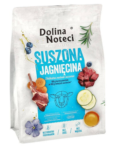 DOLINA NOTECI Premium Trockenfutter Lamm für Hunde getreidefrei 3 kg