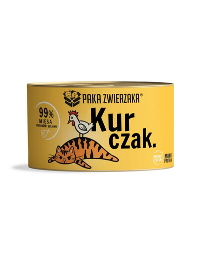 PAKA ZWIERZAKA Nassfutter mit Huhn Monoprotein für Katzen getreidefrei 200 g
