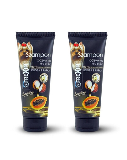 FREXIN Szampon z odżywką 2w1 dla psów Jojoba & Papaja 2x220 g