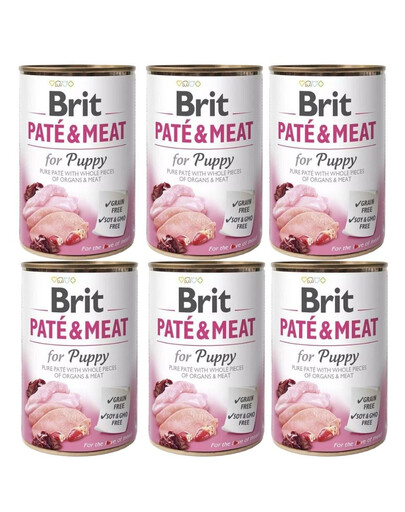 BRIT Pate&Meat puppy 6x400 g pasztet dla szczeniąt
