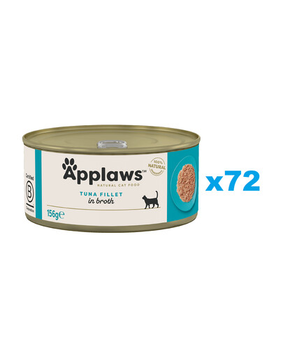 APPLAWS Cat Adult Tuna Fillet in Broth filet z tuńczyka w bulionie 72x156 g