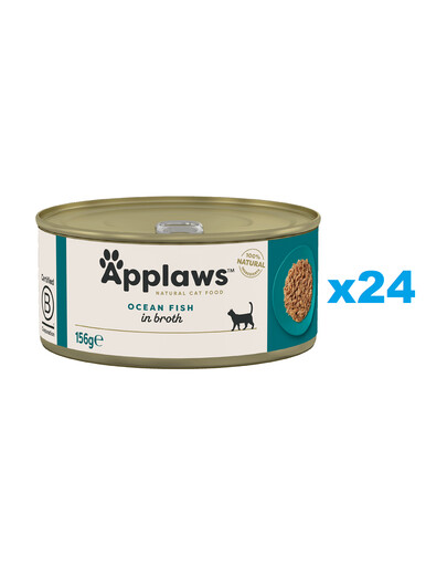 APPLAWS Cat Adult Ocean Fish in Broth ryba oceaniczna w bulionie 24x156 g